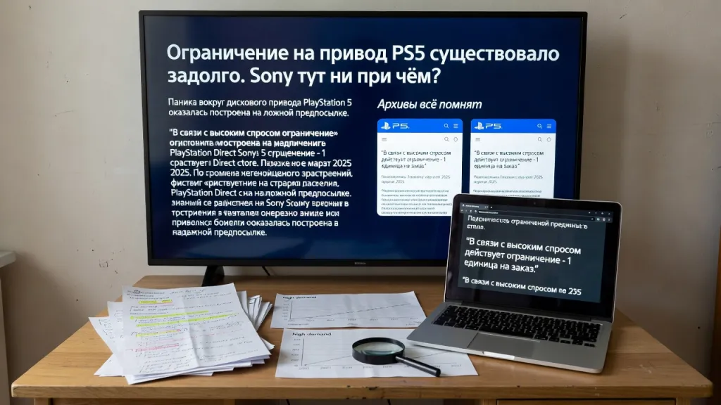 Ограничение на привод PS5 существовало задолго. Sony тут ни при чём?